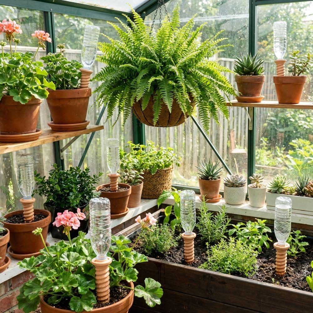 Automatic Irrigation Plant Watering Stakes Natural Clay Auto-Water Irrigation System  Vegetables