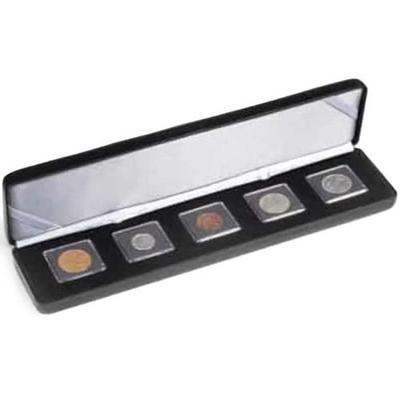 Leuchtturm Nobile Quadrum Coin Capsule Etui (Black) (5Coins)