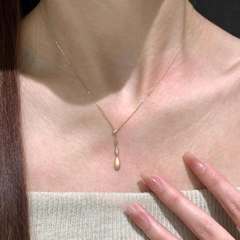 Bunte Steinperlen Edelstahl Anhänger Halskette - Vintage Ethnische Schlüsselbeinkette