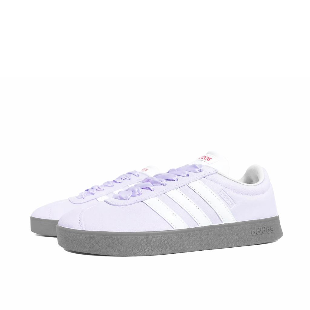 Adidas VL COURT 2.0 Purple Tears Coverage Quick Dry Lightweight Low top Skateboard Shoes Unisex Purple White HQ1802(Team847-)