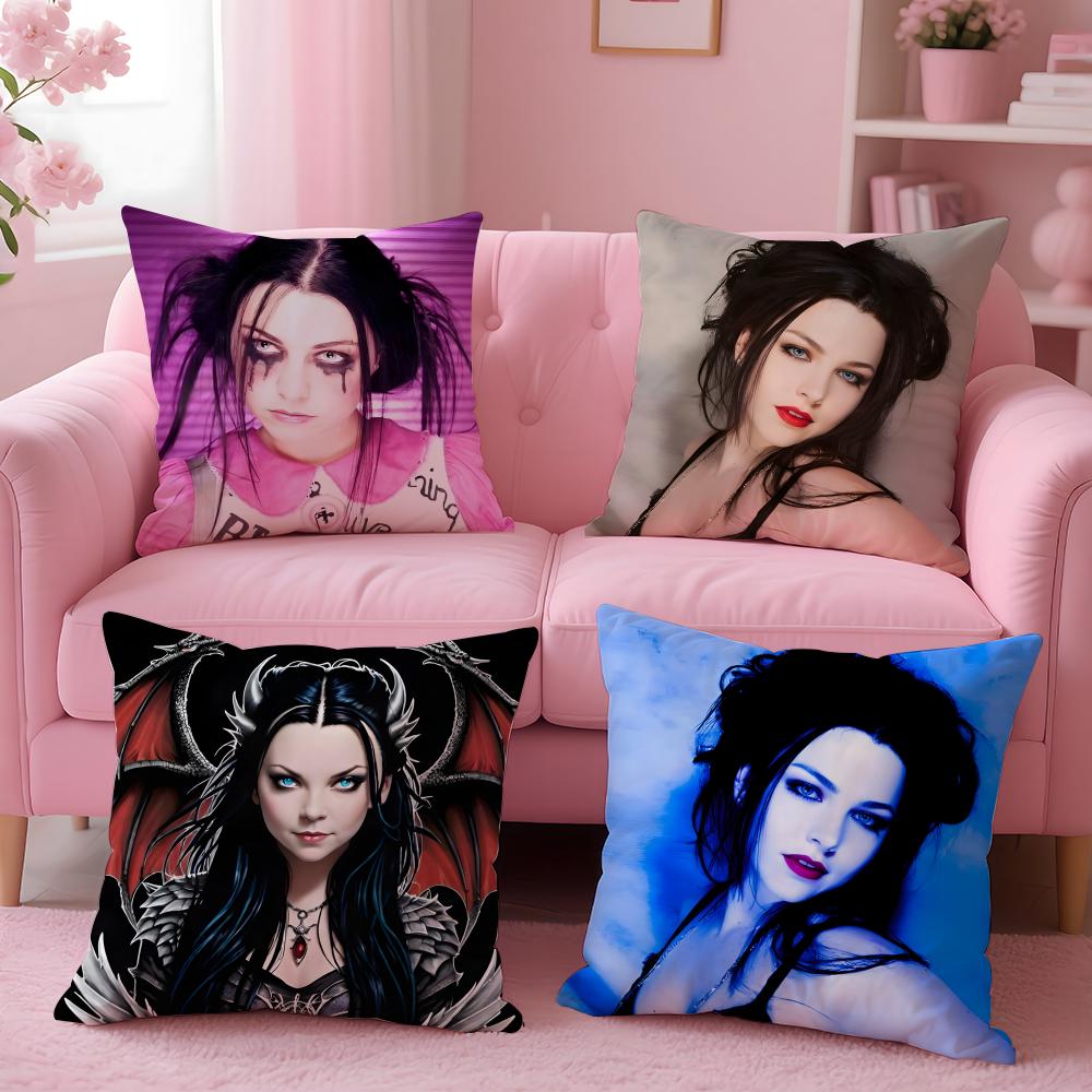 American Sexy Singer Evanescence AAmy Lee Cushion Cover Pillow Case Soft Skin Friendly Fabric Concealed Zipper