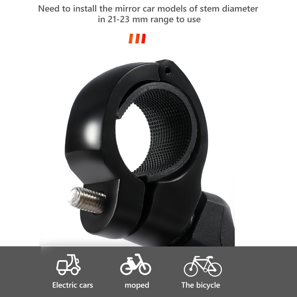 Bike Mirror Handlebar Mount Riding Rearview Mirror Adjustable Rotatable Safety Accessories for