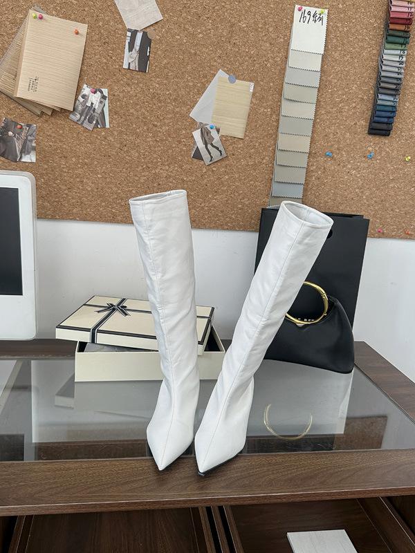 2025 new retro simple pointed high-heeled boots Roman style trendy temperament fashionable versatile show long legs