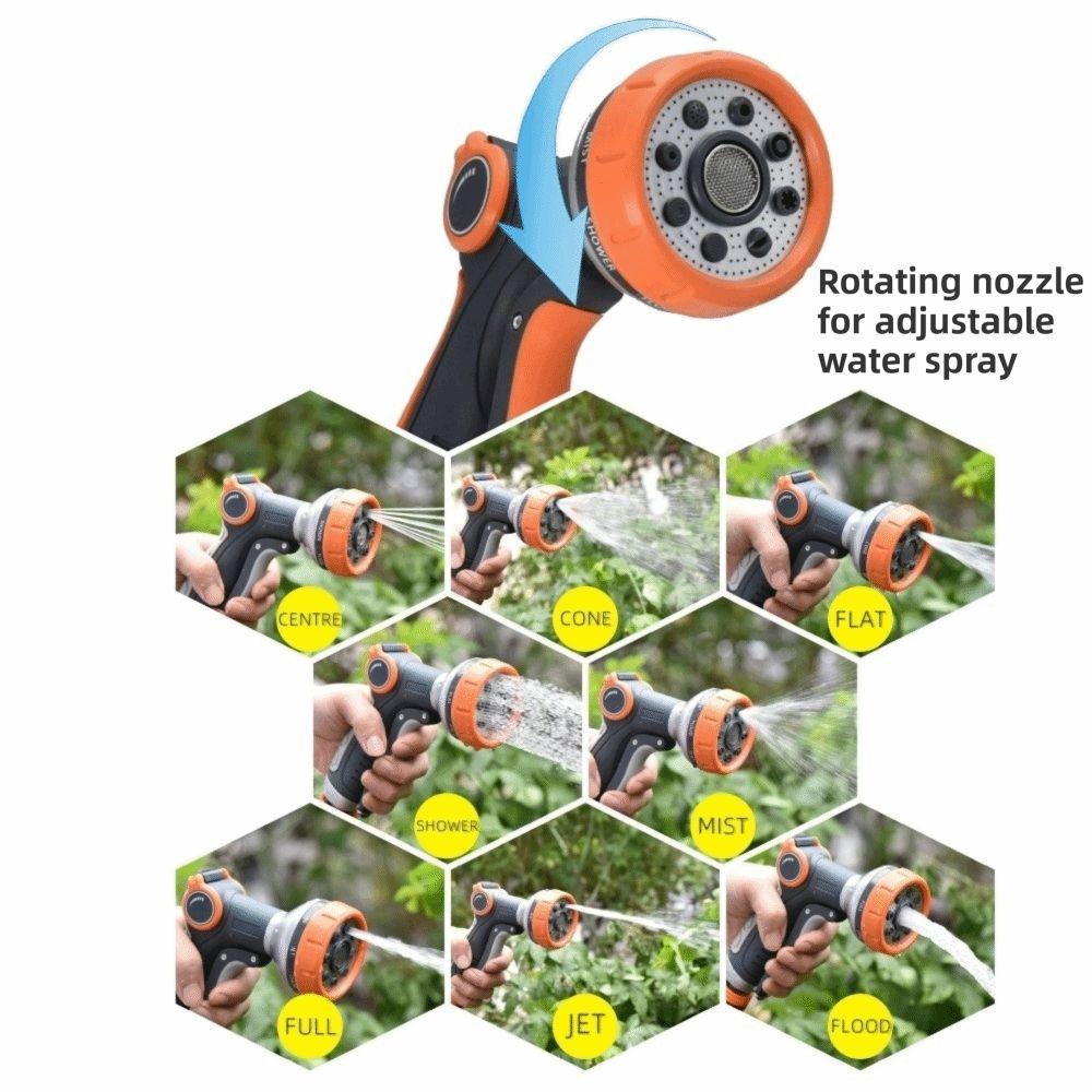 Adjustable Garden Hose Nozzle 8 Modes Hose Sprayer with Soap Dispenser  Garden Care