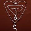 Men Women Lover Couple Heart Pendant Choker Chain Fashion Necklace KTJ