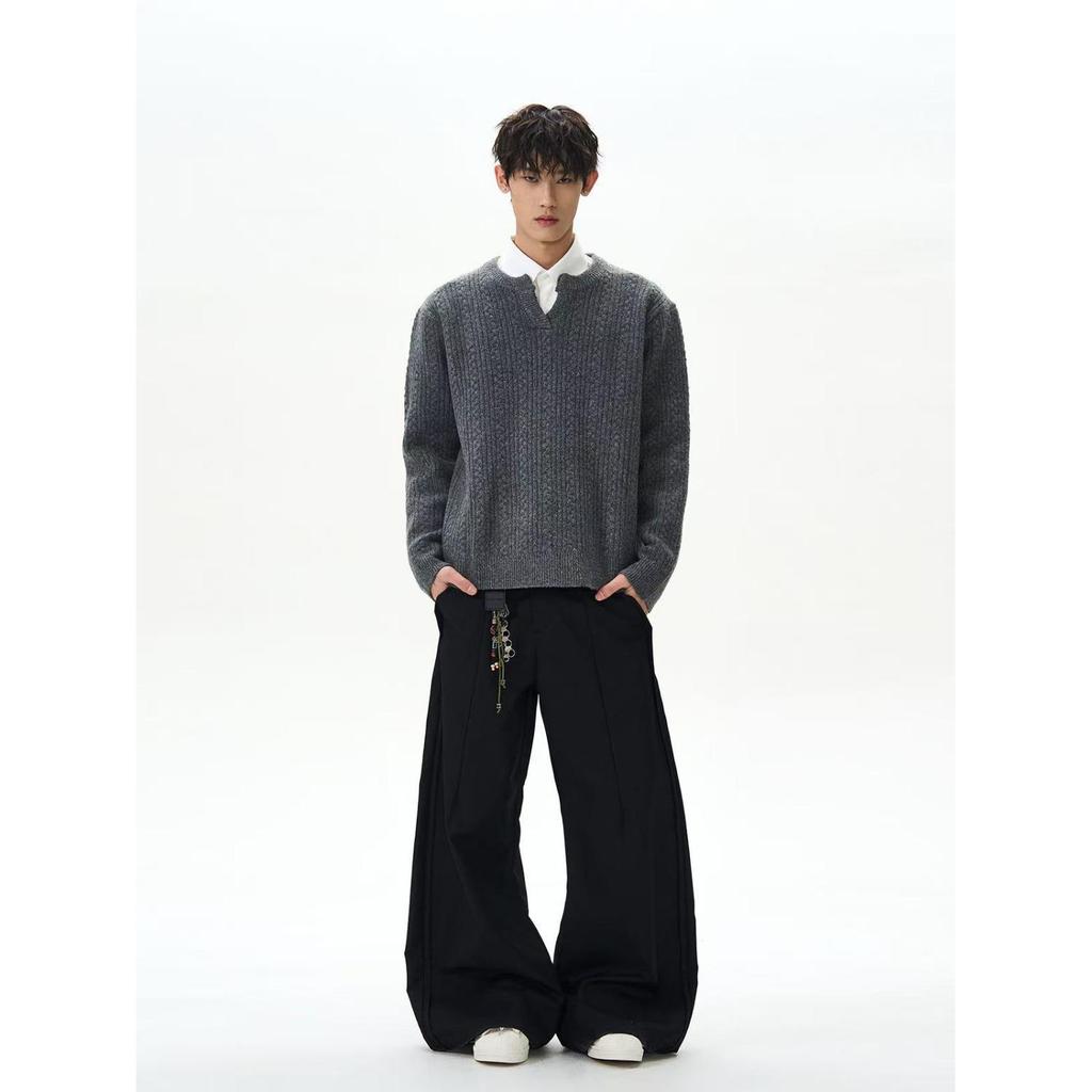 Autumn/Winter Unisex Retro Cable Knit Loose Sweater