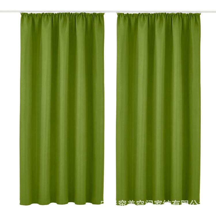 Study Finished Curtains, European Simple Bedroom Balcony Curtains, Microfiber Abraded Curtains