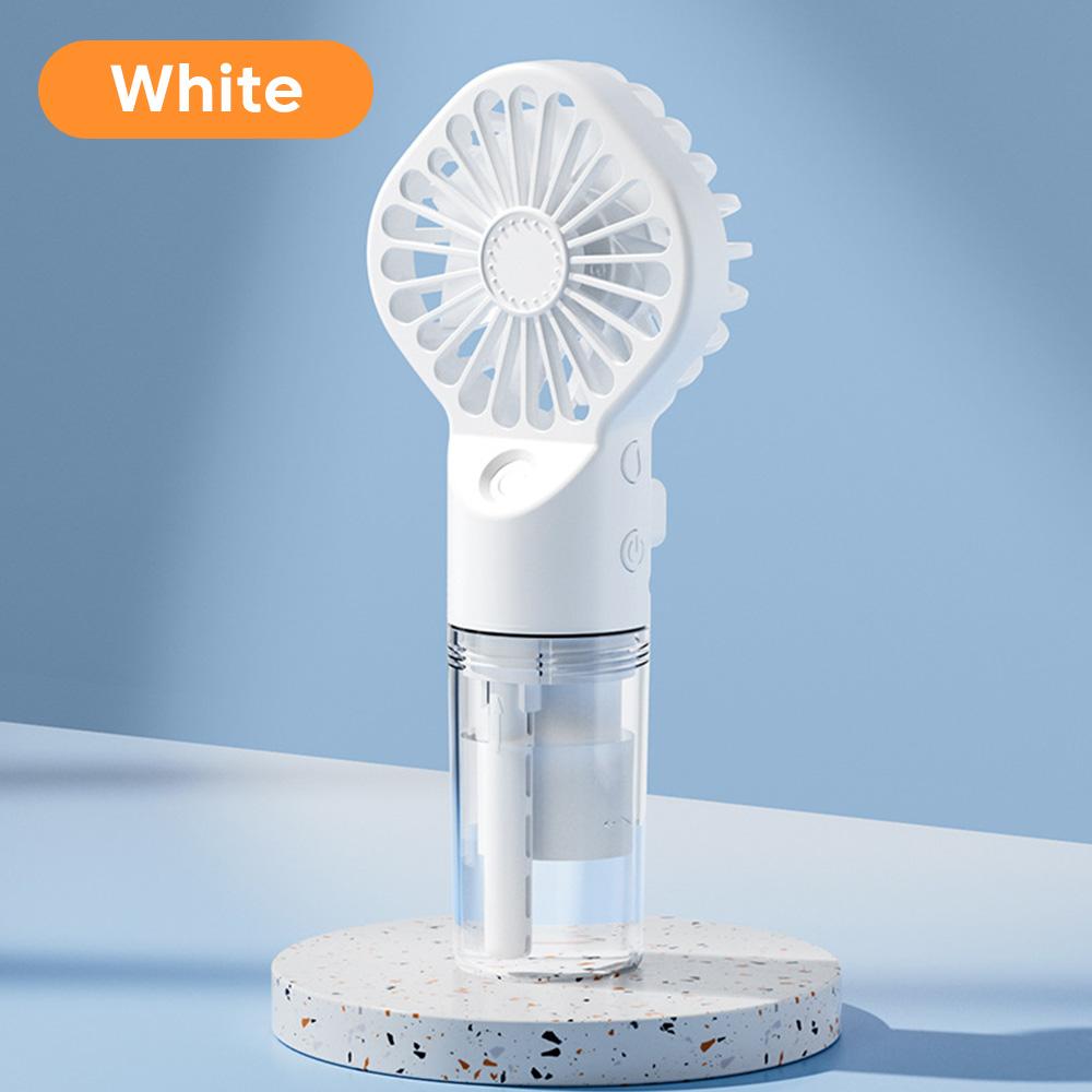 Portable Fan Mini Humidifier Spray Handheld Water Mist Fan Rechargeable Personal Hand Fan Small Water Spray Fan For Outdoor белый