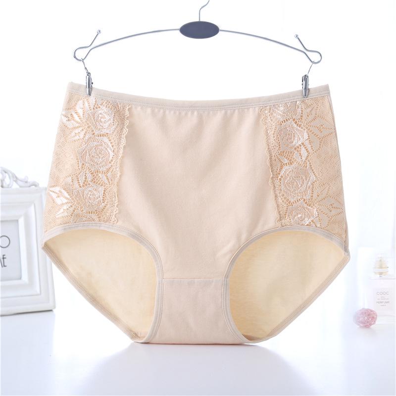 Plus Size High Waist Cotton Underwear - Breathable, Comfortable Briefs