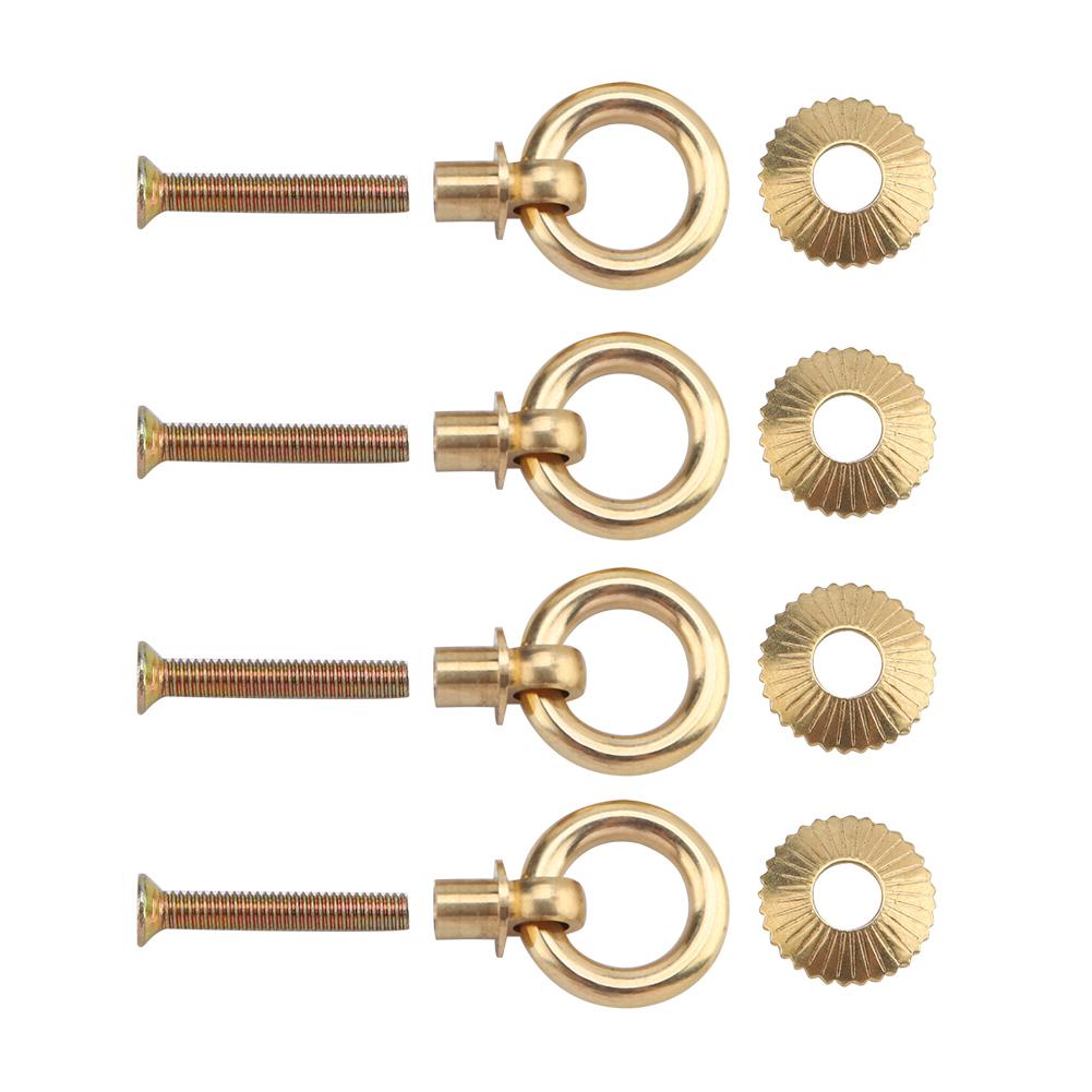 4pcs pack Mini Simple Vintage Pull Rings Cosmetic Case Jewelry Box Attachment Handle