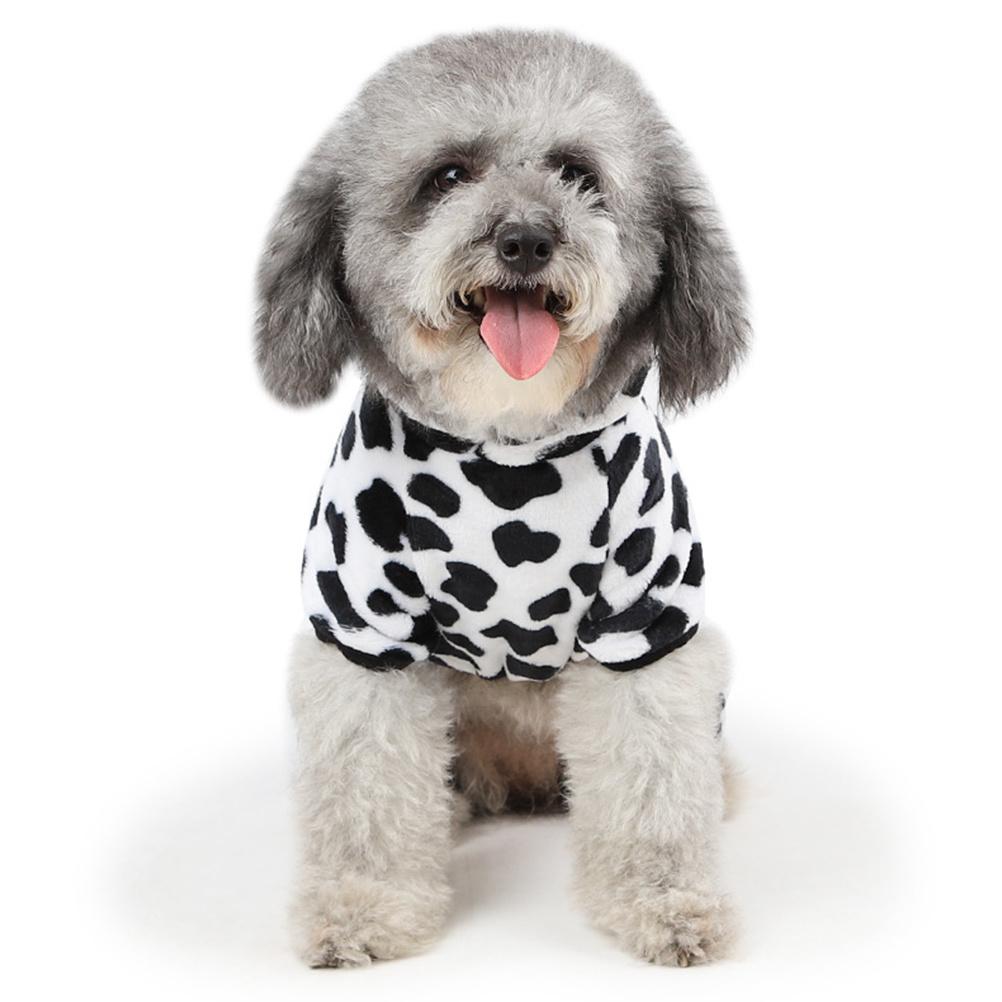 

Pet Dog Outfit Warm Halloween Milk Cow Costume Small Puppy Clothes Size M for Christmas Birthdays Pet Outfit Dog Clothes S
