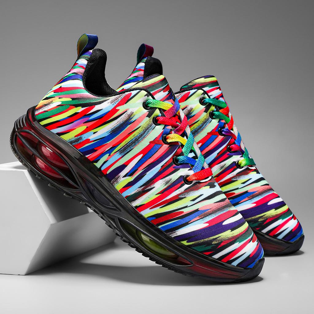 Running women's shoes, air cushion shock absorption, thick sole, wear-resistant running shoes, candy color matching,sports shoes