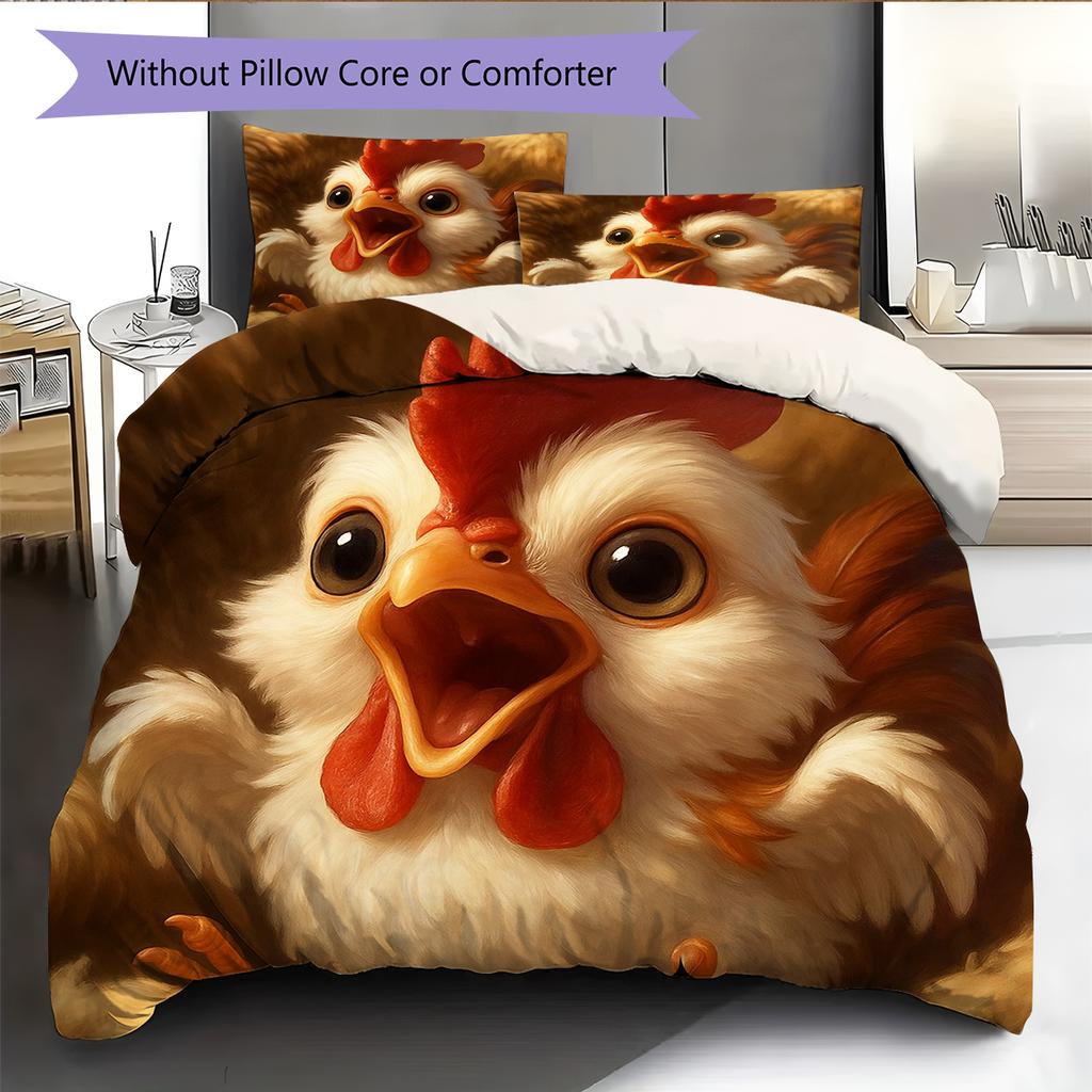 Set cu cuvertură și fețe de pernă cu model de desene animate Decorare casă Cadou de ziua de naștere (1 * husă de pilotă + 2 * fețe de pernă, fără miez)