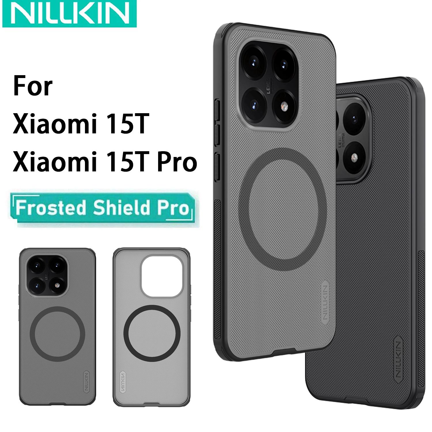 Nillkin Transparent Black For Xiaomi Mi 15T Pro Phone Case Super Frosted Shield Pro Magnetic Hard Pc+Tpu Shell Shockproof Back Cover