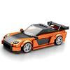 Orange Sports Car Building Block Creative City Vehicle Classic Car Model Bricks Desktop Display Kids Toys Holiday Gifts