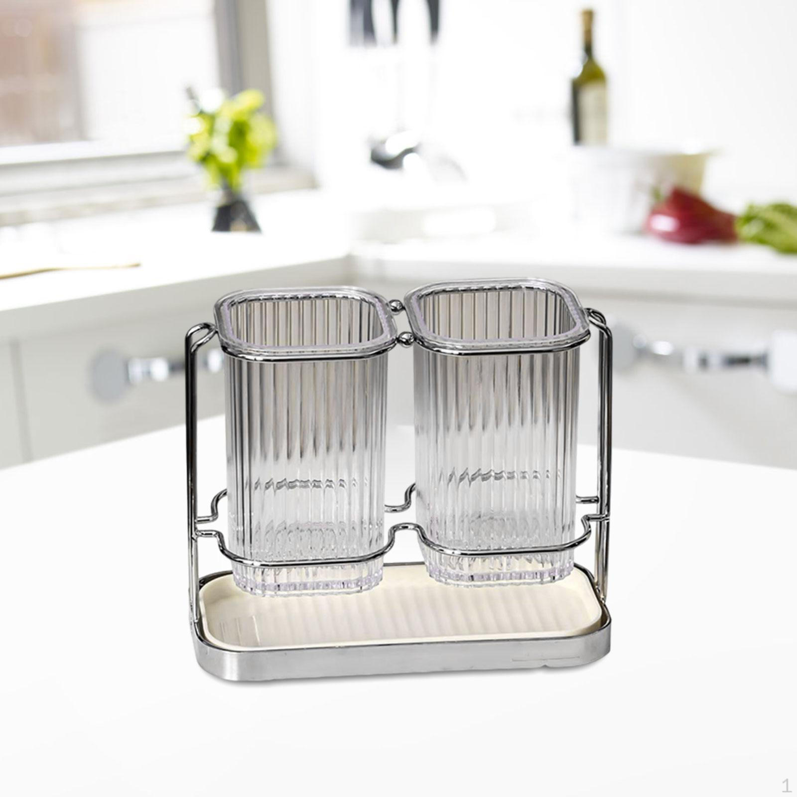 

Органайзер для хранения столовых приборов, держатель для палочек для еды, держатель для посуды для вечеринки Argent White