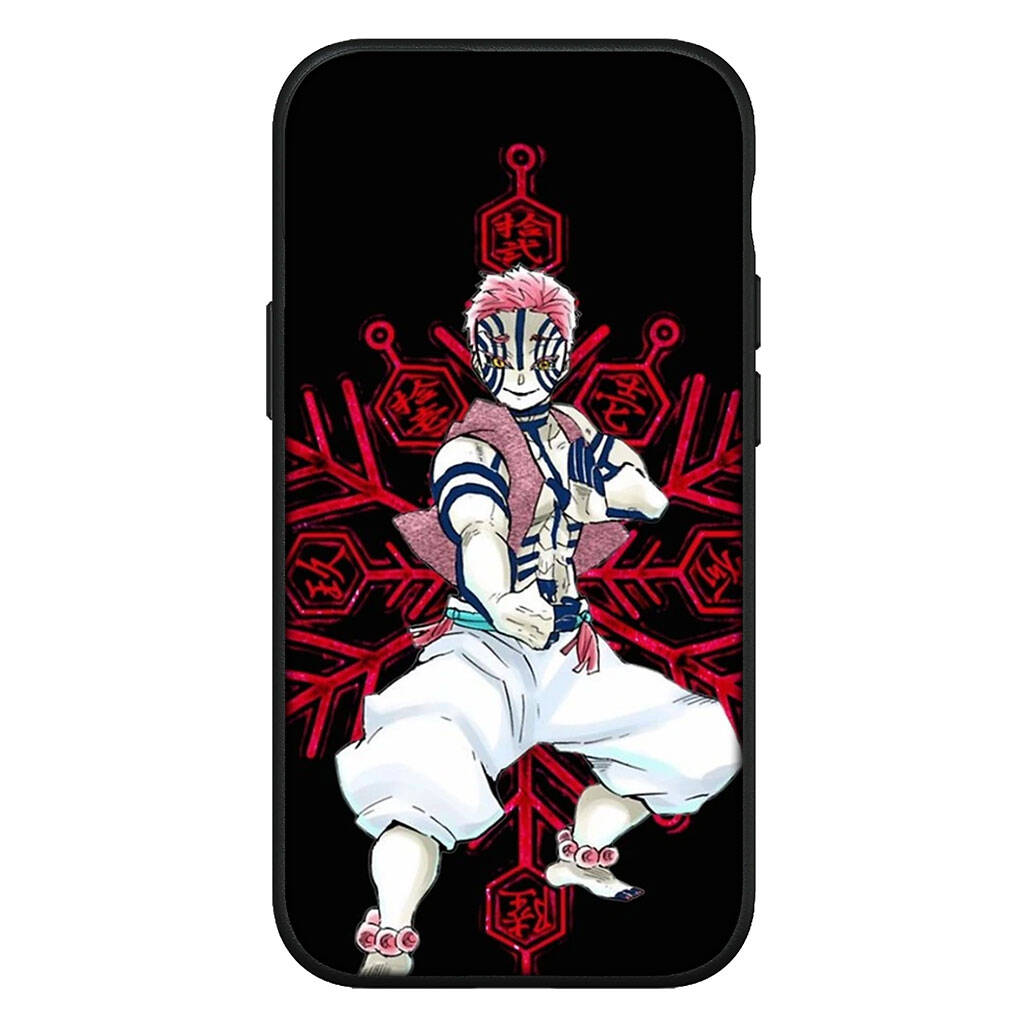 Kryt pro iPhone 17 16 15 Xiaomi Poco Redmi Note 14 13 12 Pro Max 9 16e Samsung Galaxy S25 S24 S23 OPPO Huawei Kreslený Demon Slayer Akaza Pouzdro na telefon