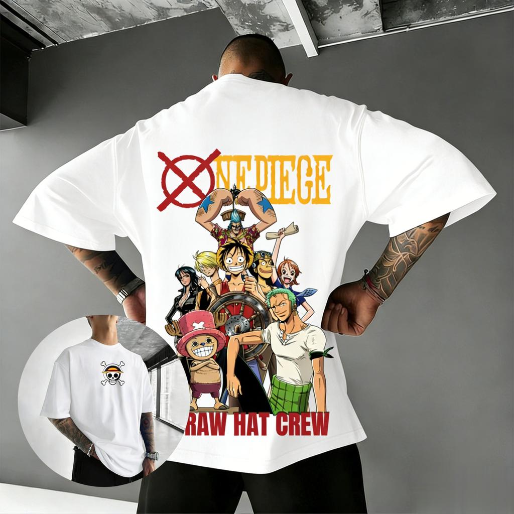 Unisex One Piece Anime Graphic T Shirt Men Women 2026 Summer Cotton Short Sleeve Tee Casual Streetwear Oversized Crewneck Tops