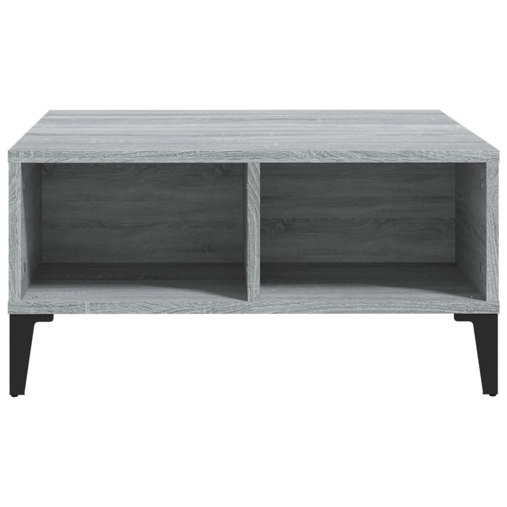 Vidaxl Coffee Table, Grey Sonoma Oak, 60X60X30 Cm