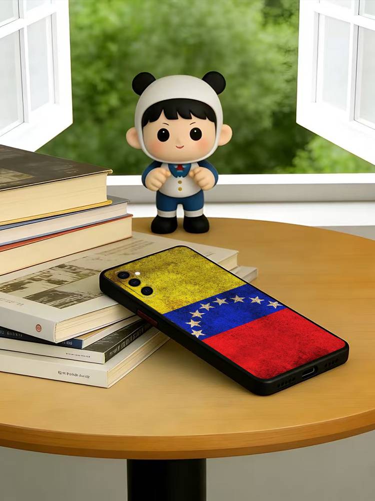 

Venezuelan Flag M-Map Phone Case For Samsung Galaxy A73,A72,A71,A70,A53,A52,A51,Others Soft Black Cover Samsung a52