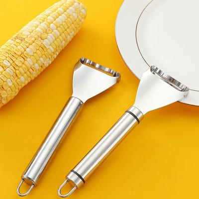 Stainless Steel Corn Peeler Labor Saving Manual Operation Corn Stripper Reusable Serrated Edge Corn Thresher Shelling Task