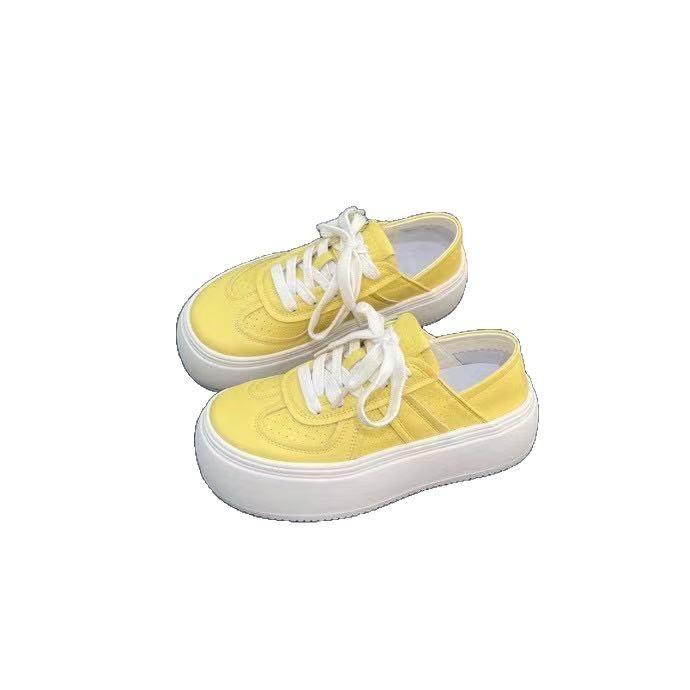 Niche Design Two Wear Thick-soled Little White Shoes Women's 2025 Summer New Versatile Breathable Trend Heightening Casual Board Shoes