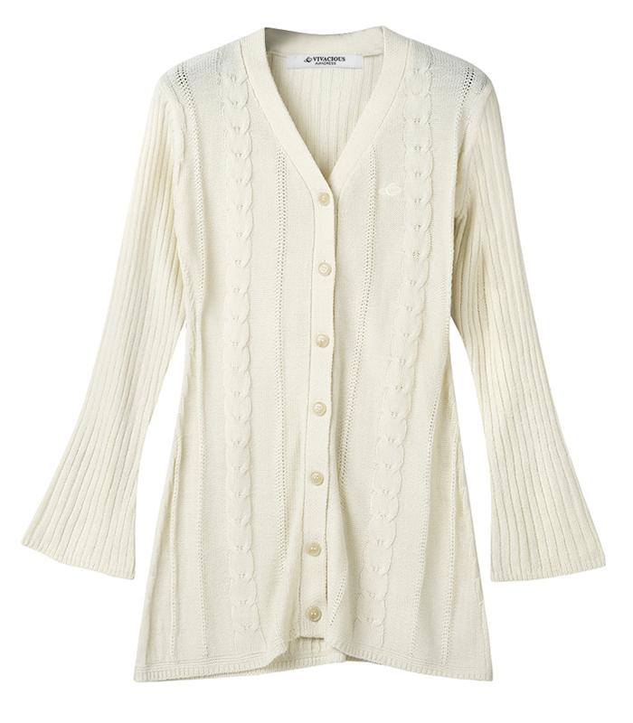 Urban Dress Punching Knit Dress Ivory