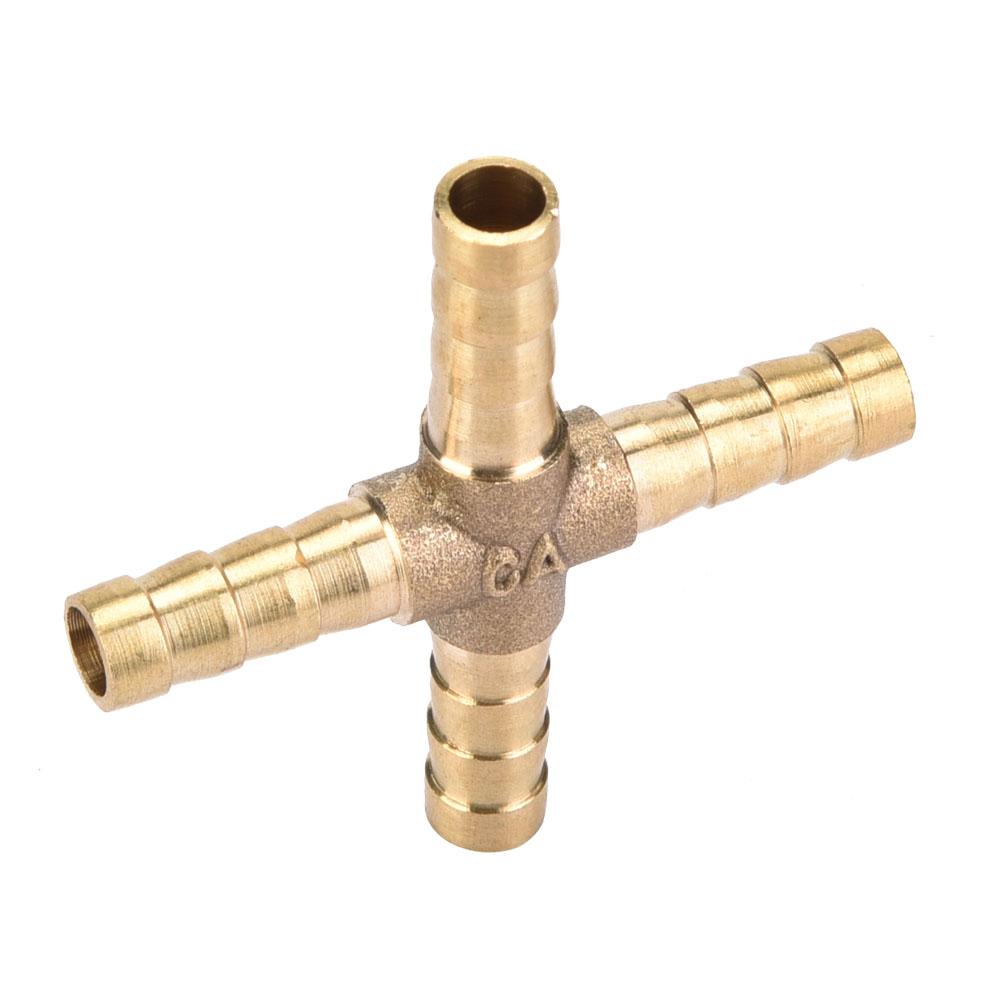 5ks mosazné 4cestné spojky hadic zahnutý konektor voda olej plyn palivo 6Celsia8Celsia10Celsia12mm