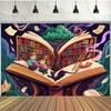 2D plane, huge book background fabric, home decoration, room decoration, party background decoration, polyester fiber