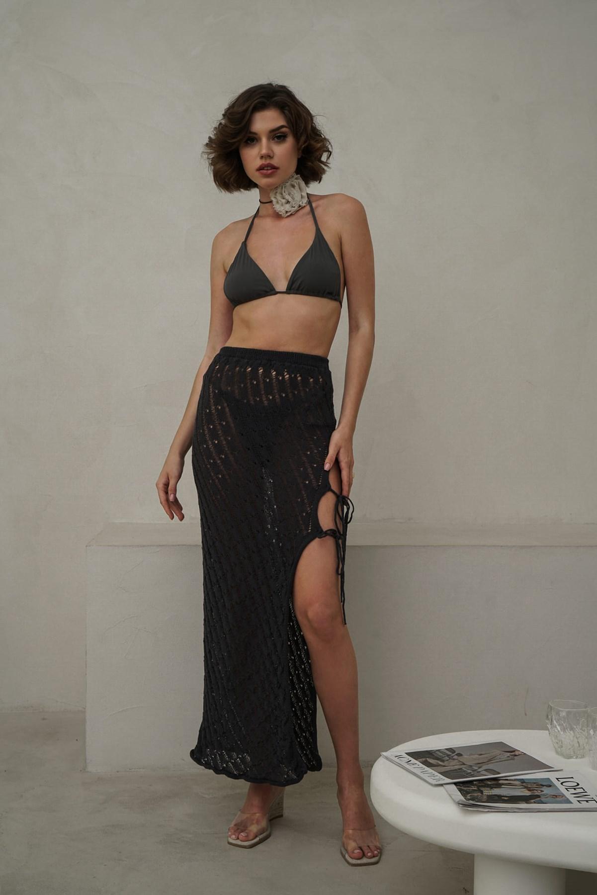 

2099 - Юбка из дымчатого трикотажа Bohemai Yolanda с веревкой