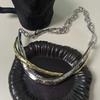 European and American Style Geometric Twisted Metal Necklace: Trendy, Bold, and Fashionable Clavicle Chain for Women