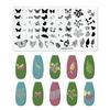 12*6cm Nail Stamping Plates Rose Butterfly Nail Art Plate Stainless Steel Nail Design Stencil Tools DIY Printing Design Stamp