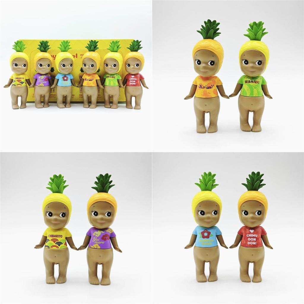 Angel Black Cute Doll Pineapple Headset Flower Shirt Blind Box Ornament Model