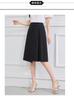Umbrella Skirt Summer Style Commuting Age Reduction Solid Color Medium to Long Women's Half length Skirt
