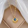 Eyelashes Eyes Light Luxury Banquet Wedding Necklace Female Versatile Collarbone Chain Titanium Steel Chain
