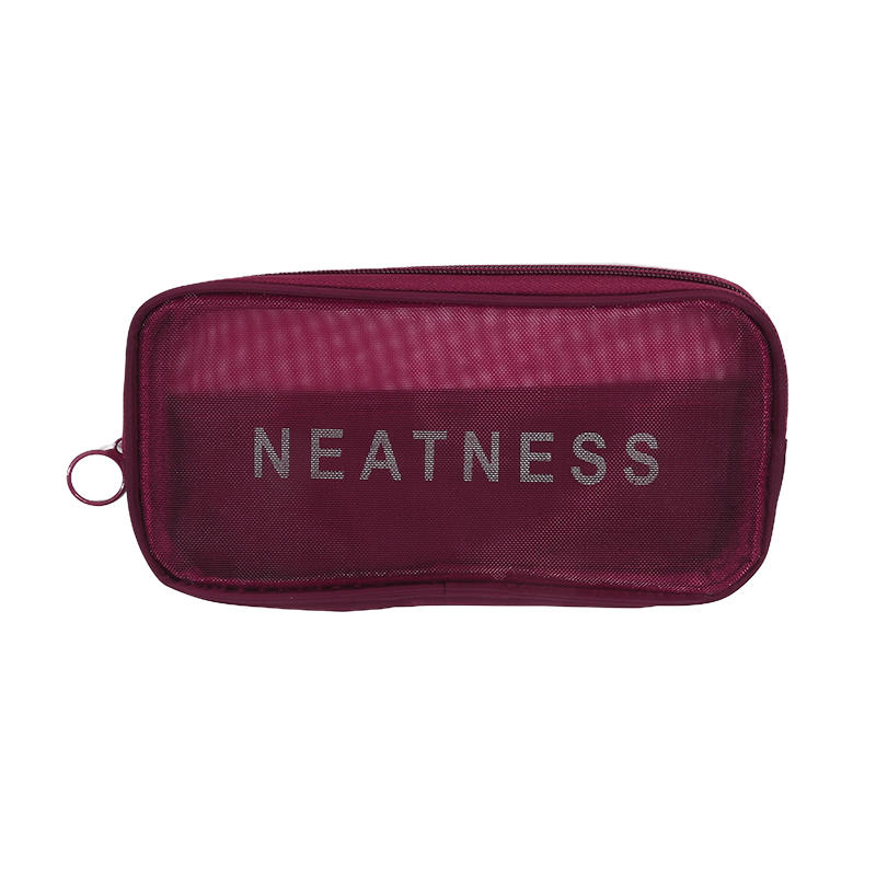Transparent Mesh Makeup Bag Storage Case Zipper Make Up Bags 3 Size Women Travel Toiletry Wash Cosmetic Bag