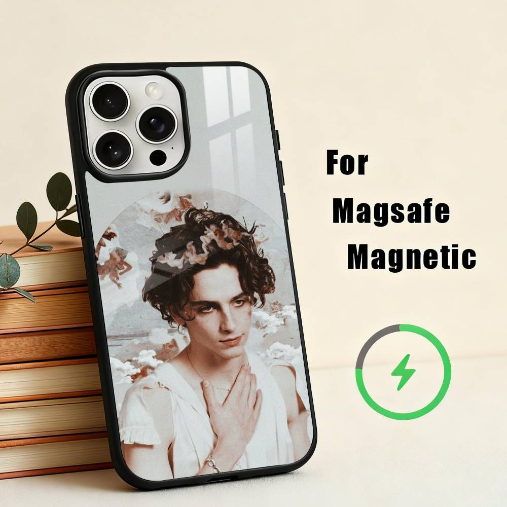 Young Hero T-Timothee C-Chalamet Phone Case For iPhone17,16,15,14,13,12,11 Plus,Pro Max Magnetic For Magsafe Wireless Charging