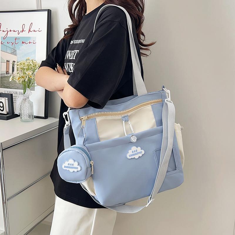 Street Trend Large Capacity Tote Bag Summer Popular Versatile Student Class One Shoulder Crossbody Bag Female