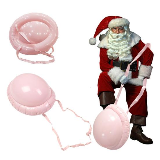 Inflatable Fake Belly Prop Santa Claus Pregnant Woman Beer Belly Costume for Halloween Christmas Costume Accessories