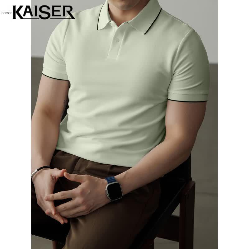 KAISER Men s Cooling Linen Silk Blend Polo T-Shirt 2XL