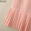ZANZEA Womens Summer Doll Collar Casual Short Sleeve Dress