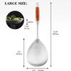Large Stainless Steel Skimmer Ladle, Slotted Spoon for Frying, Hot Pot, and Cooking with Easy Draining