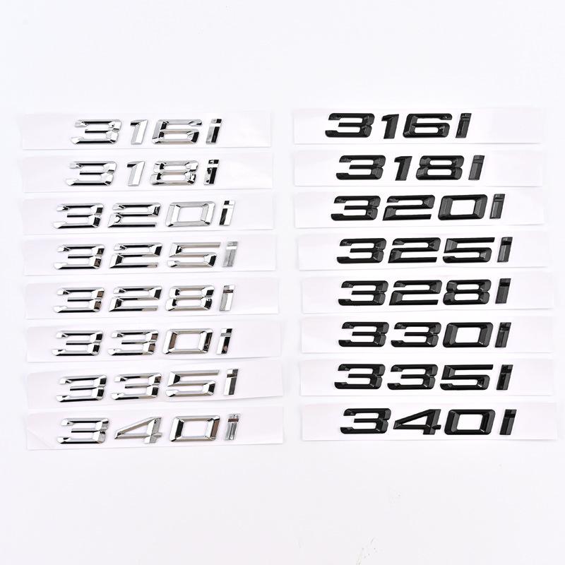 Applies to rear badges of older BMW 3 Series models: 316i, 318i, 320i, 325i, 330i.