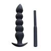 Extra Long Silicone Beaded Inflatable Anal Plug Toy