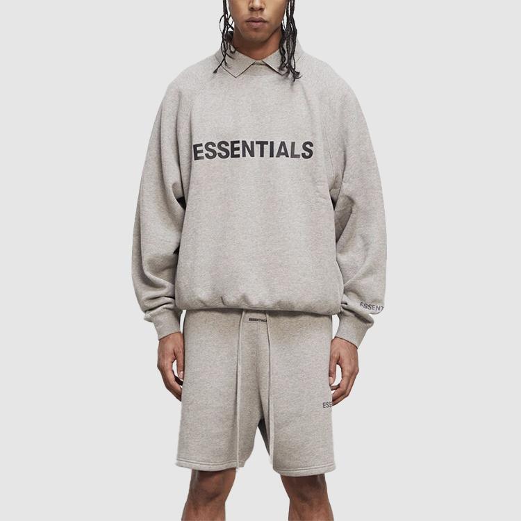 Fear of God Essentials FW20 Crew Neck Sweatshirt 'Light Oatmeal' Men's 0192250500228260