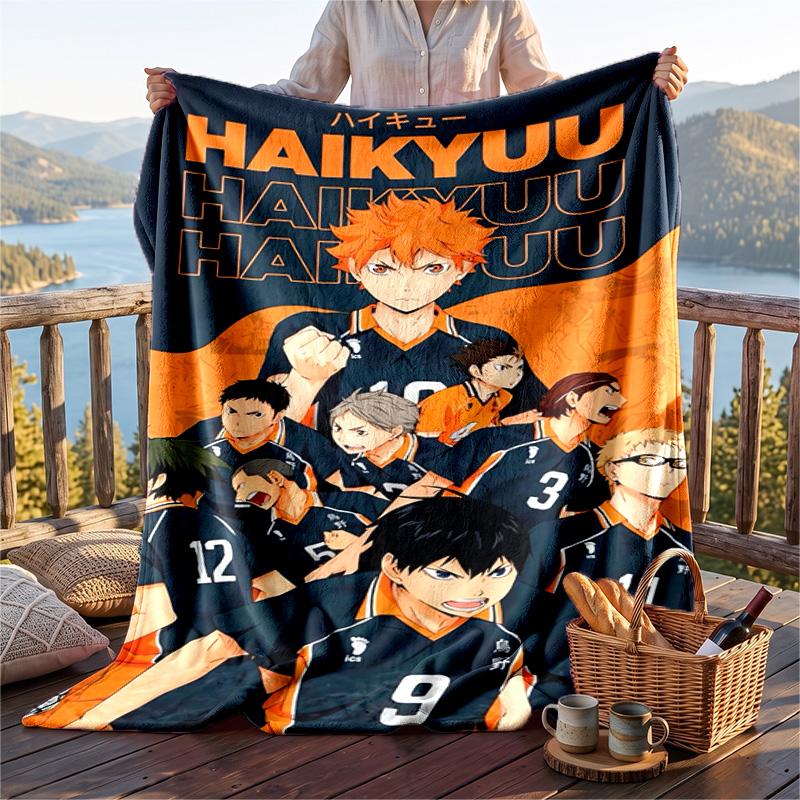 Warm Flannel Throw Blanket,Haikyuu Lightweight Cozy Blanket For Bed Sofa And Daily Use