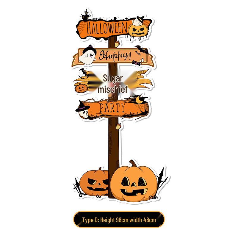 Halloween Pumpkin Figurines: Scene & Venue Atmosphere Props for Shops, Bars, & Entrances