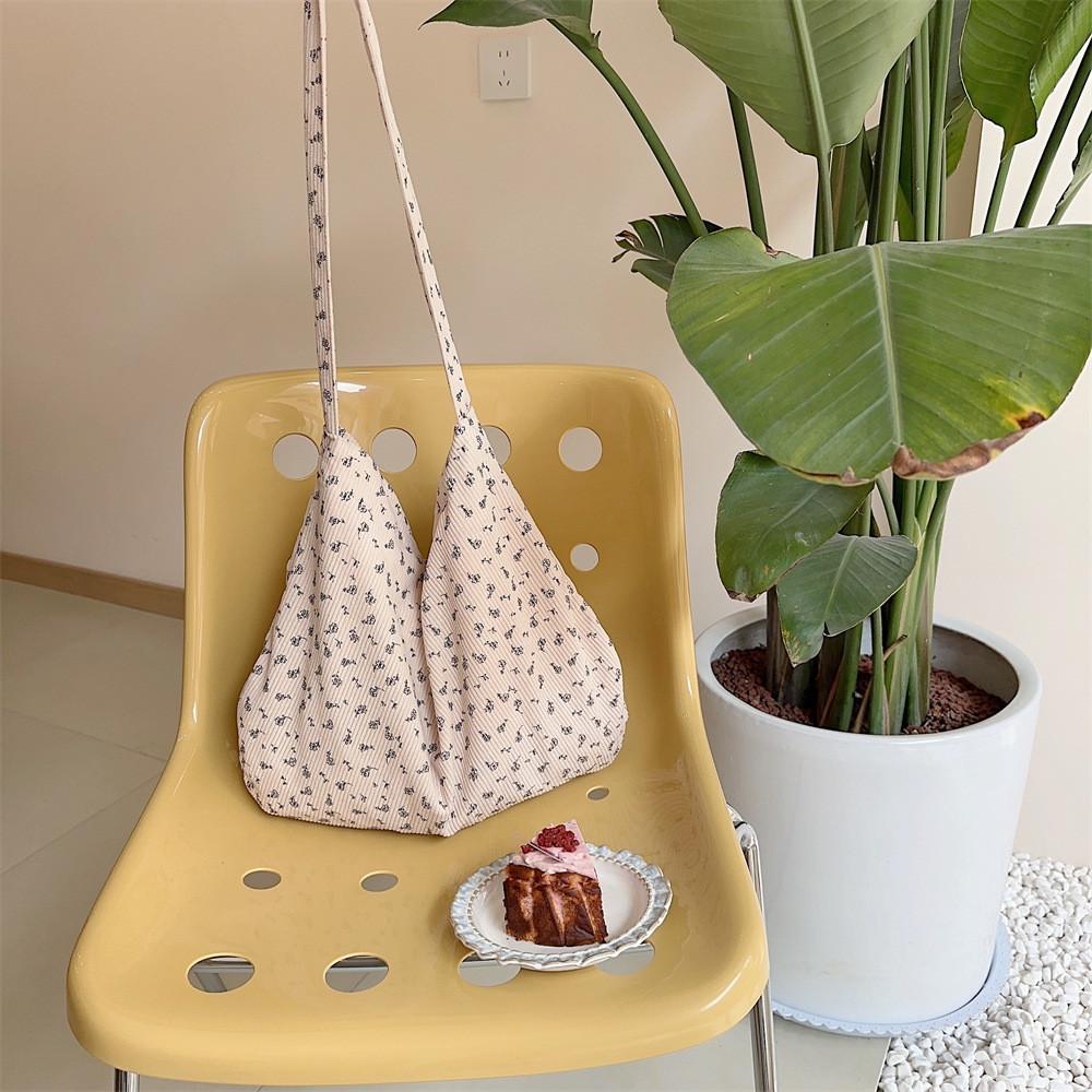 Chic Floral Corduroy Crossbody Bag For School And Casual Use Everyday Style