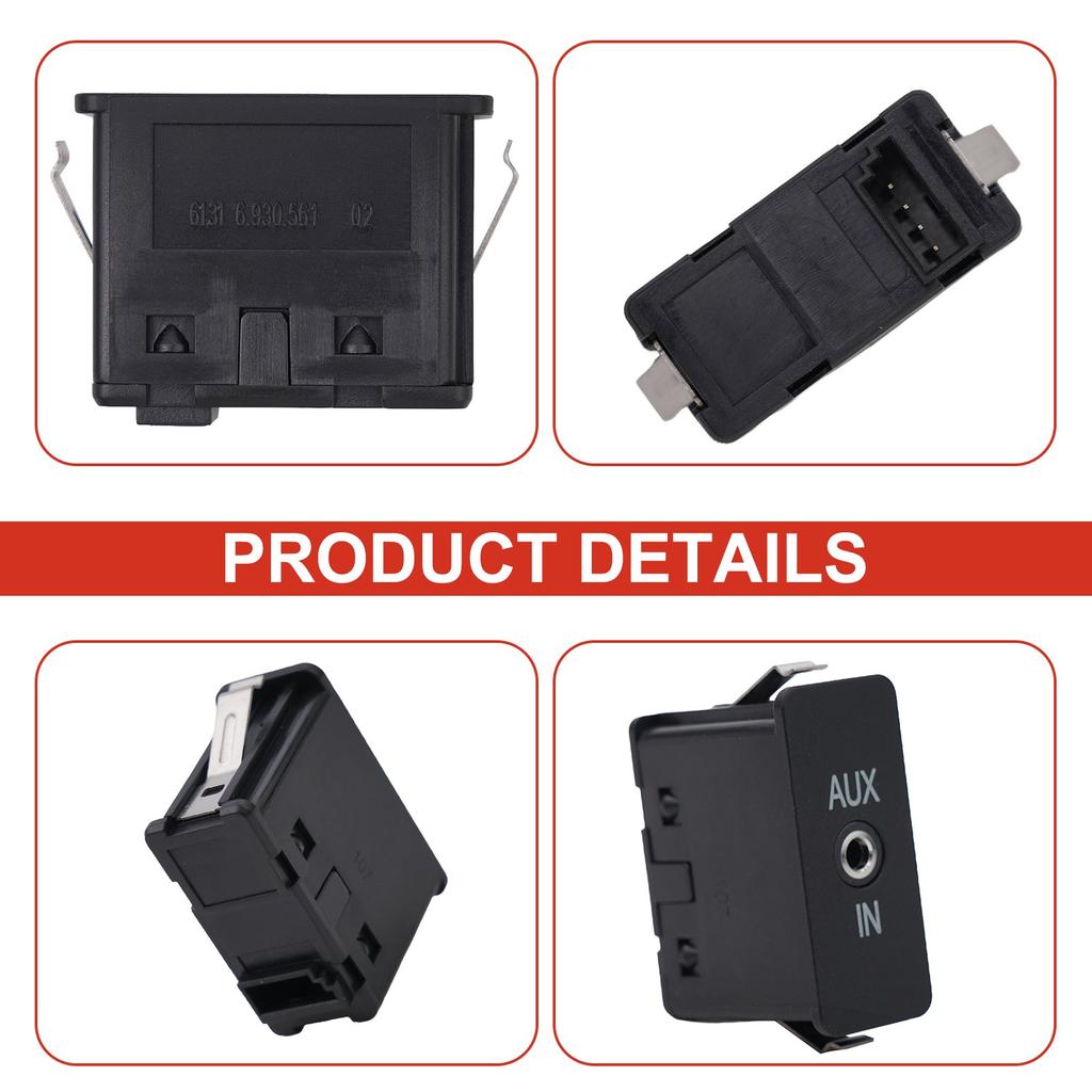 Perfect Fitment Audio Aux In Socket for BMW X3 X6 Z4 E81 E87 E90