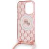 Karl Lagerfeld Klhmp15Lhckcklcp Iphone 15 Pro 6.1 Różowy/Pink Hardcase Iml Crossbody Monogram Karl & Choupette Head Magsafe